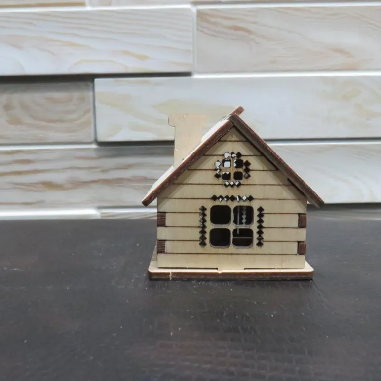 Набор деревянных заготовок «Деревенька на опушке» (7 домиков + мельница)